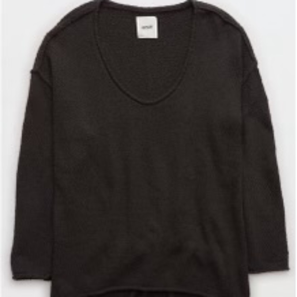 Aerie Oversized Voop Sweater in Smoked Grey